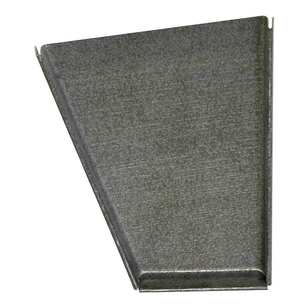 Gibraltar Building Products 4 in. Bonderized Steel Fascia Gutter Right End Cap