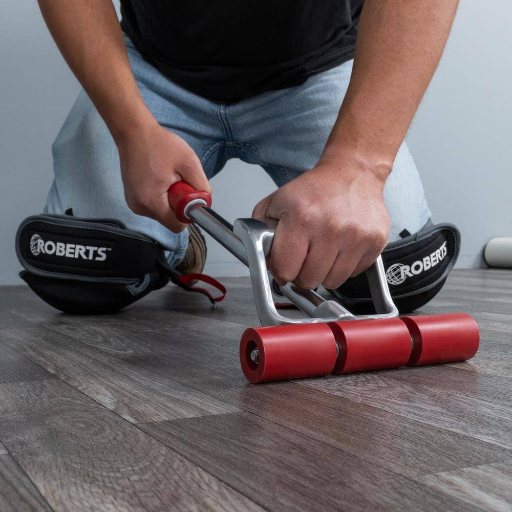 ROBERTS 7.5 in. W x 1.5 in. D Power-Lok Extendible Sheet Vinyl VCT and Linoleum Flooring Roller with Adjustable Handle (3)