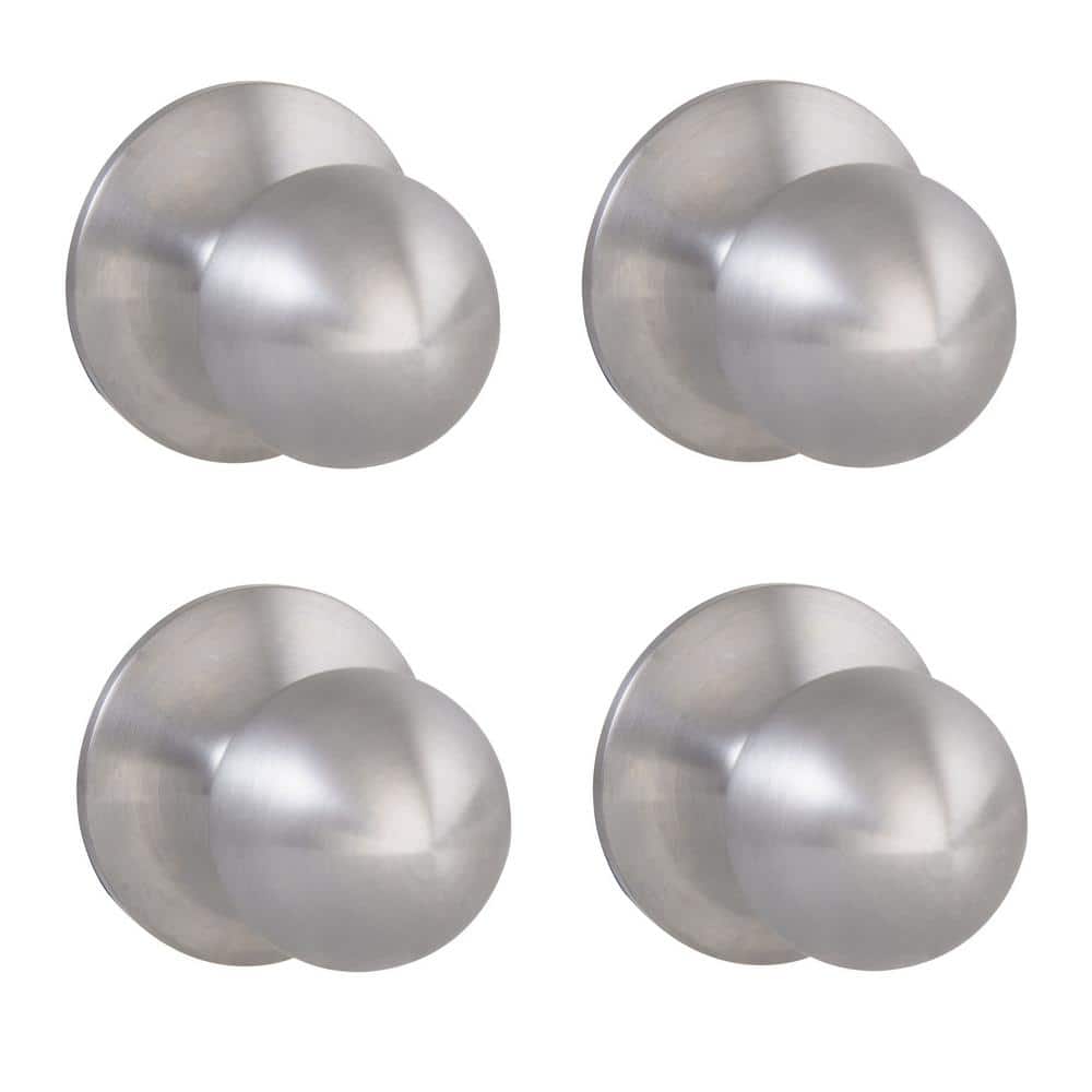 Defiant Saturn Stainless Steel Hall/Closet Door Knob (4-Pack)