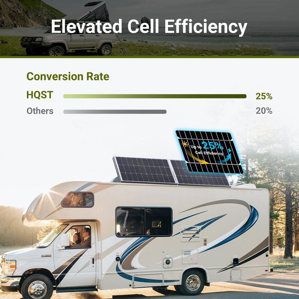 Unbranded 4-Pcs 100-Watt 12 Volt 10BB Cell Monocrystalline Solar Panel 25% High Efficiency Module 400W Waterproof for RVs, Cabins (3)