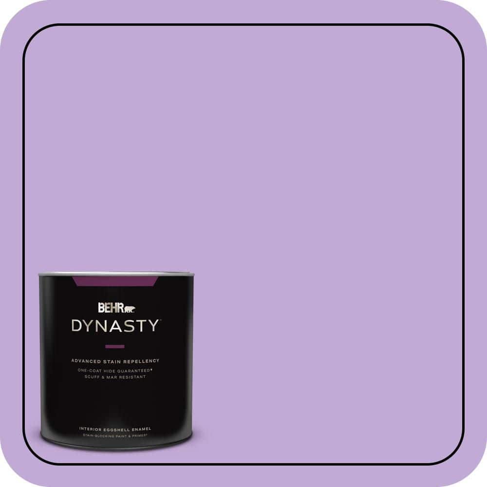 BEHR DYNASTY 1 qt. #MQ4-59 Purple Gladiola One-Coat Hide Eggshell Enamel Interior Stain-Blocking Paint & Primer