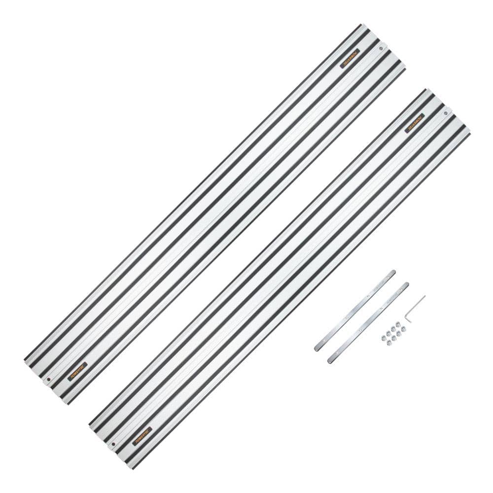 ‎POWERTEC 110 in. Track Saw Guide Rail Connector Set for DeWalt Track Saws,Includes 2x55 in. Guided Rails and Guide Rail Connector (1)