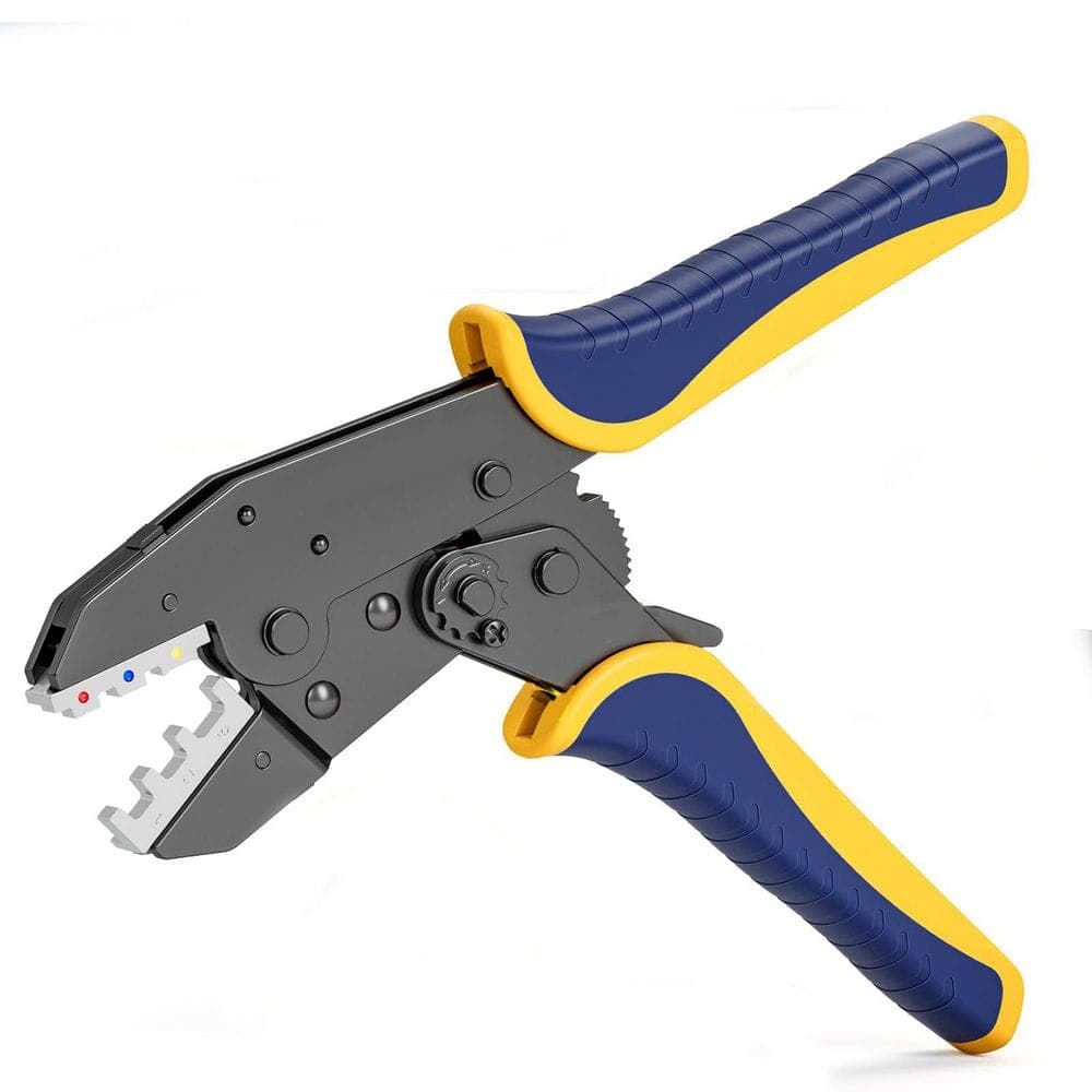 Unbranded 6-in-1 Ratcheting Wire Crimping Tool Kit with Interchangeable Dies for Heat Shrink, Ferrule and Open Barrel Connectors (1)