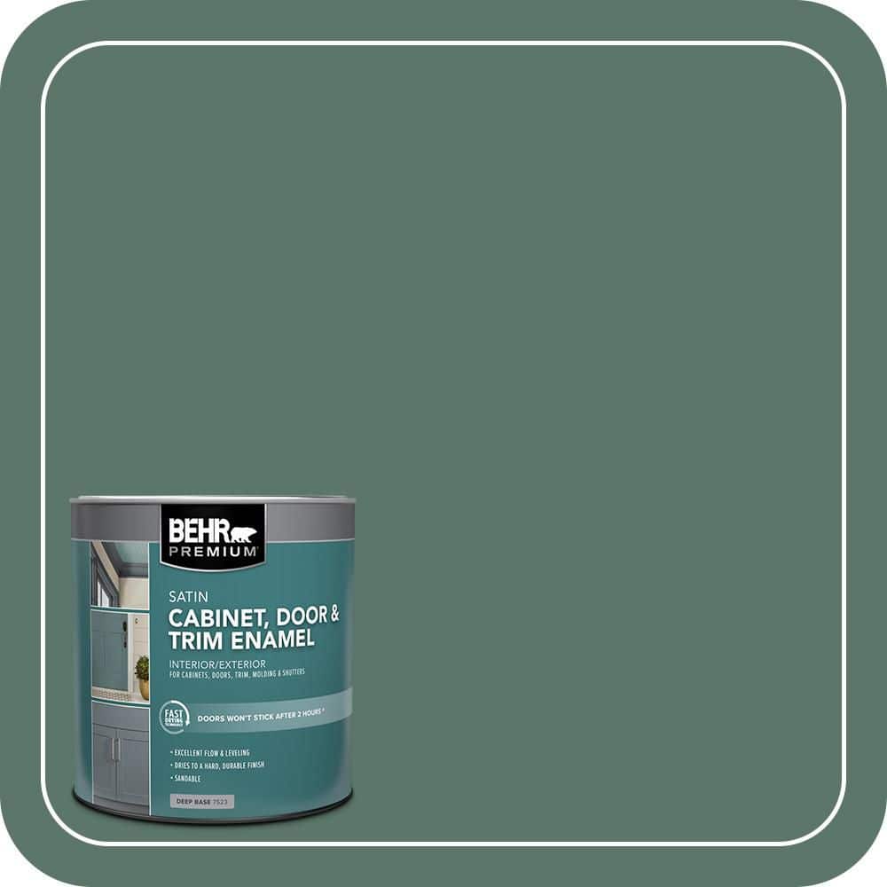 BEHR PREMIUM 1 qt. #S420-6 Pine Brook Satin Enamel Interior/Exterior Cabinet, Door & Trim Paint