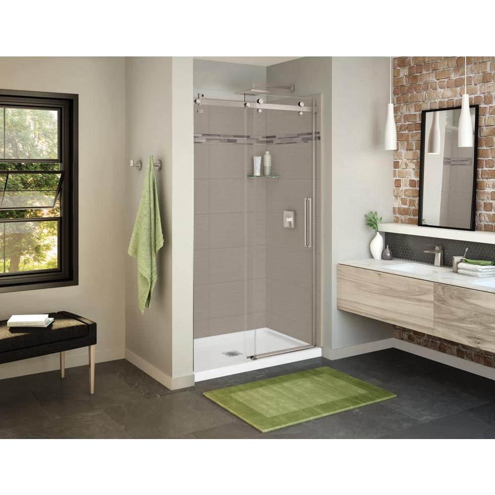 MAAX Utile Origin 1 in. x 48 in. x 80 in. Direct-to-Stud 1-Piece Shower Back Wall in Greige (3)