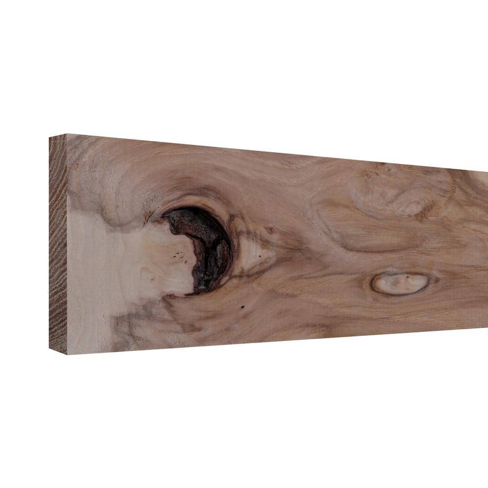 Ornamental Mouldings 3/4 in. D x 5.5 in. W x 4 ft. L Unfinished Rustic Hickory Wood Board
