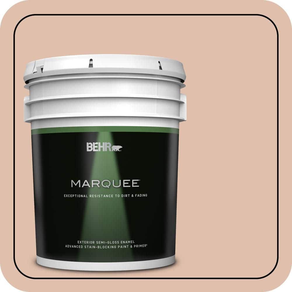BEHR MARQUEE 5 gal. #S200-2 Cinnamon Tea Semi-Gloss Enamel Exterior Paint & Primer