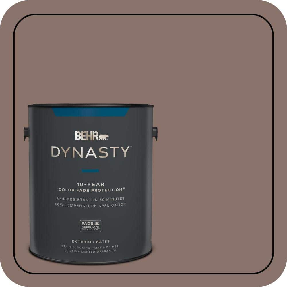 BEHR DYNASTY 1 gal. #MQ1-56 Elkhound Satin Enamel Exterior Stain-Blocking Paint & Primer