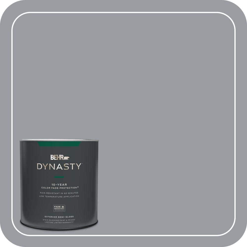 BEHR DYNASTY 1 qt. #PPU26-20 Smokey Lilac Semi-Gloss Enamel Exterior Stain-Blocking Paint & Primer