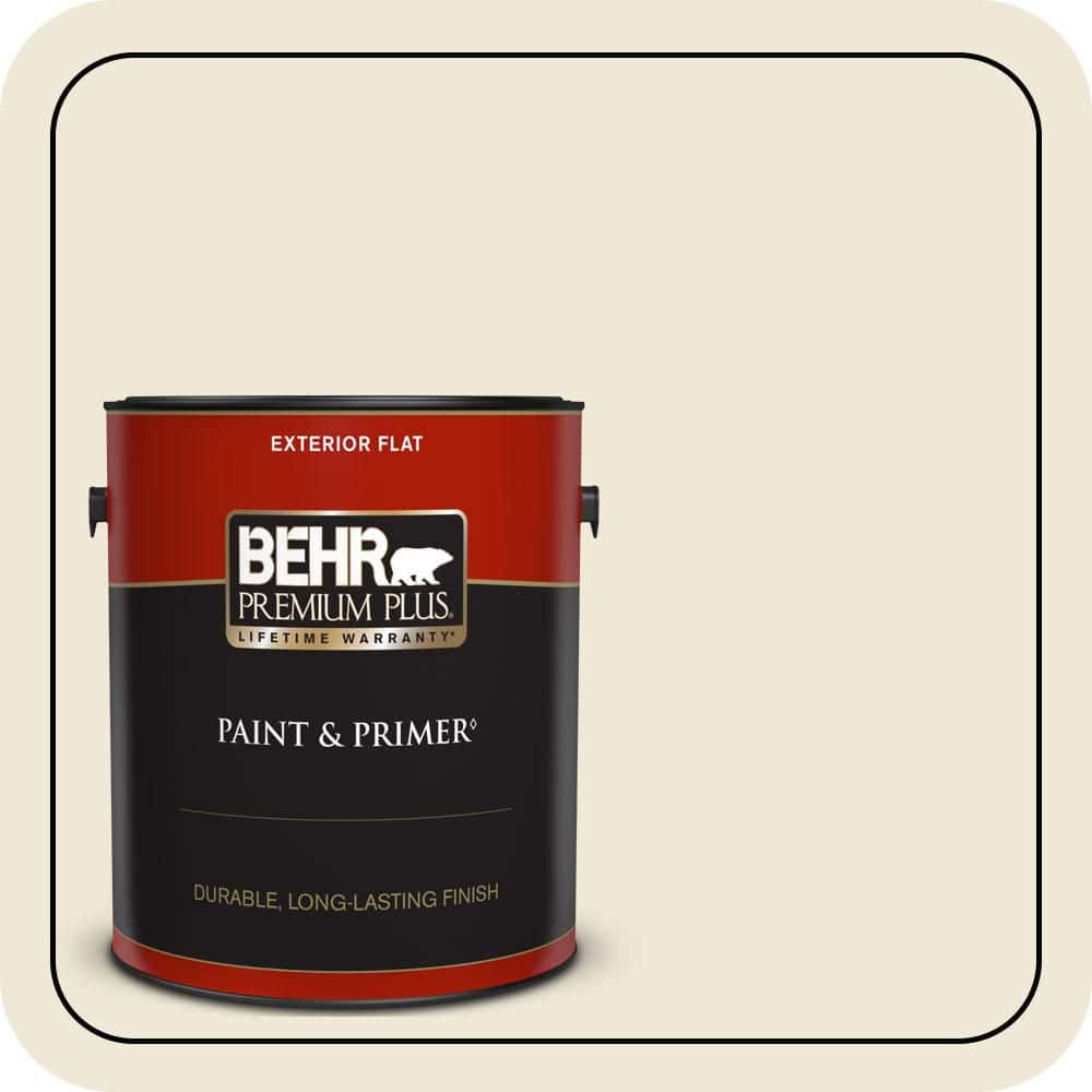 BEHR PREMIUM PLUS 1 gal. #S320-1 Farm House Flat Exterior Paint & Primer