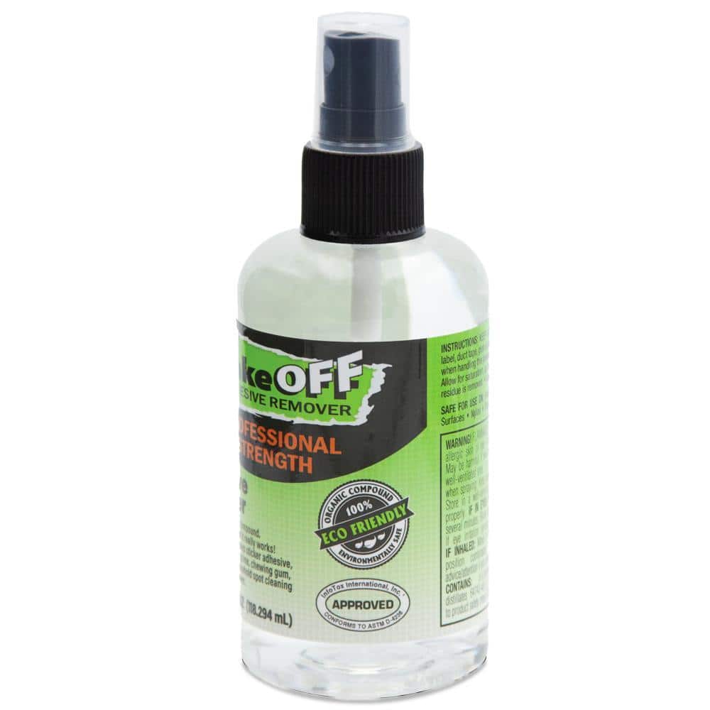 TakeOFF ADHESIVE REMOVER 4 oz. Bottle Professional Strength Household Adhesive/Glue Remover for Removing Every Sticky, Greasy, Gooey Mess (3)