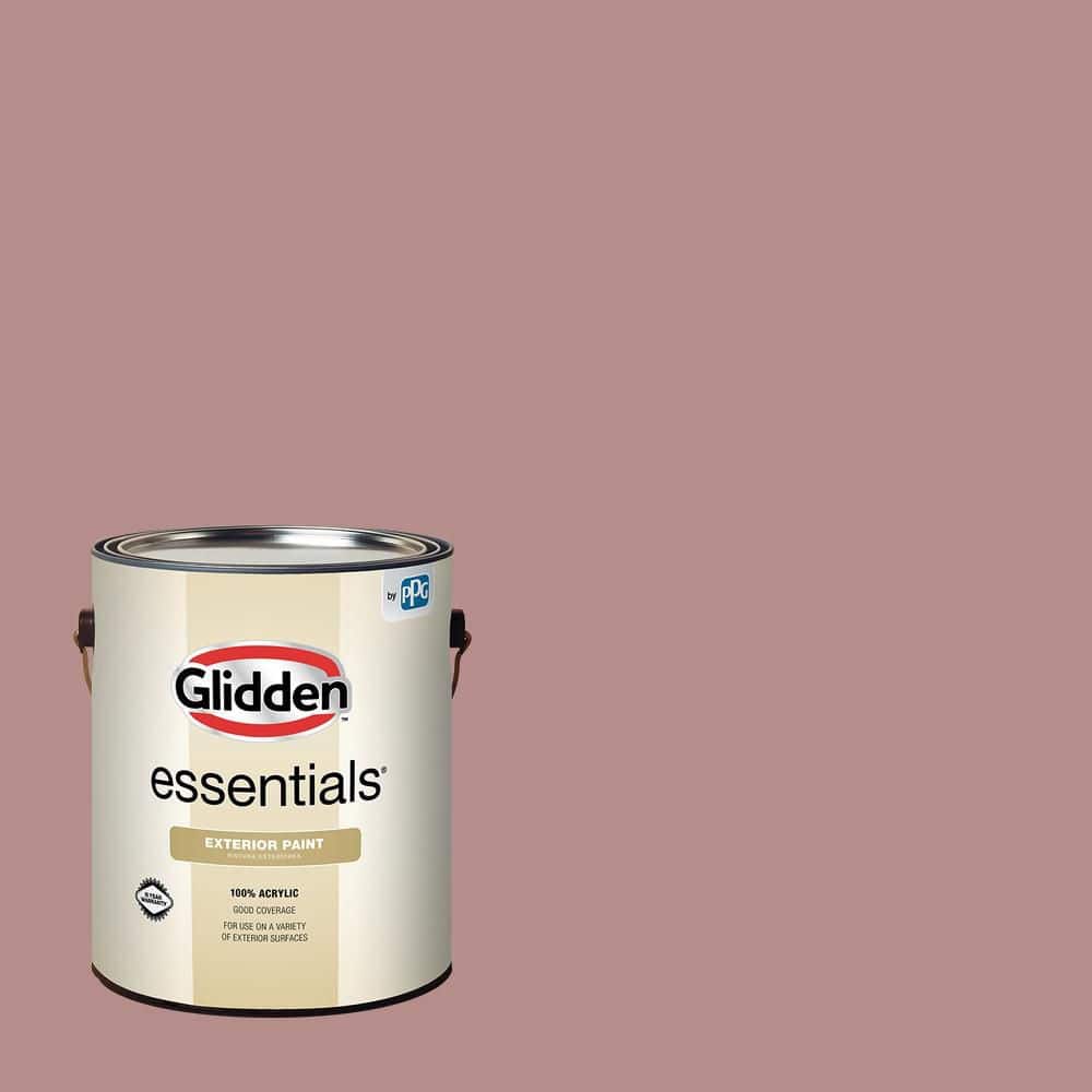 Glidden Essentials 1 gal. PPG1053-5 Brandy Snaps Satin Exterior Paint