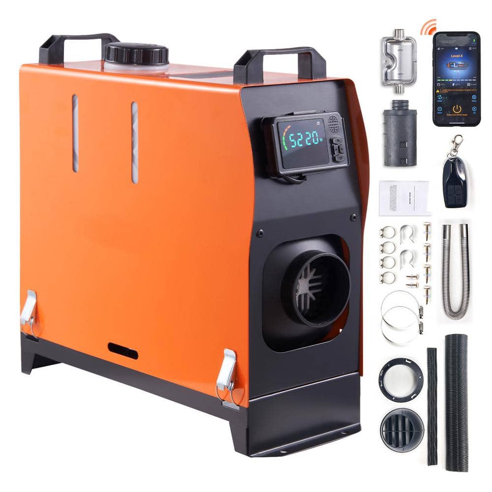 VEVOR Diesel Air Heater All-in-1 17,060 BTU 12-Volt 5KW Other Fuel Type Space Heater with Bluetooth App LCD for Car RV Indoors (1)