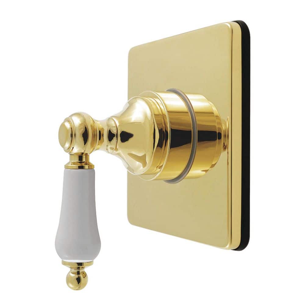 Kingston Brass Restoration 3/4 in. Single-Handle 1-Hole Wall Mount 6-Way Diverter Valve with Trim Kit in Polished Brass (1)