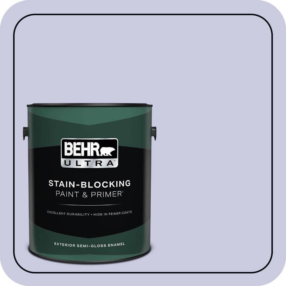 BEHR ULTRA 1 gal. #630C-3 Timeless Lilac Semi-Gloss Enamel Exterior Paint & Primer