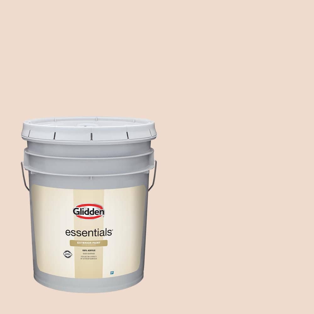 Glidden Essentials 5 gal. PPG1069-1 Nosegay Flat Exterior Paint