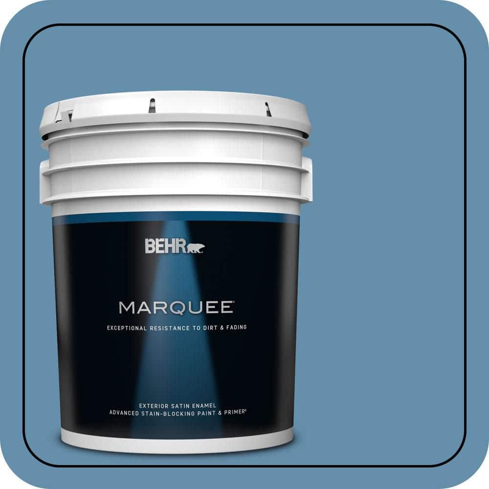 BEHR MARQUEE 5 gal. #S500-5 Treasure Map Satin Enamel Exterior Paint & Primer