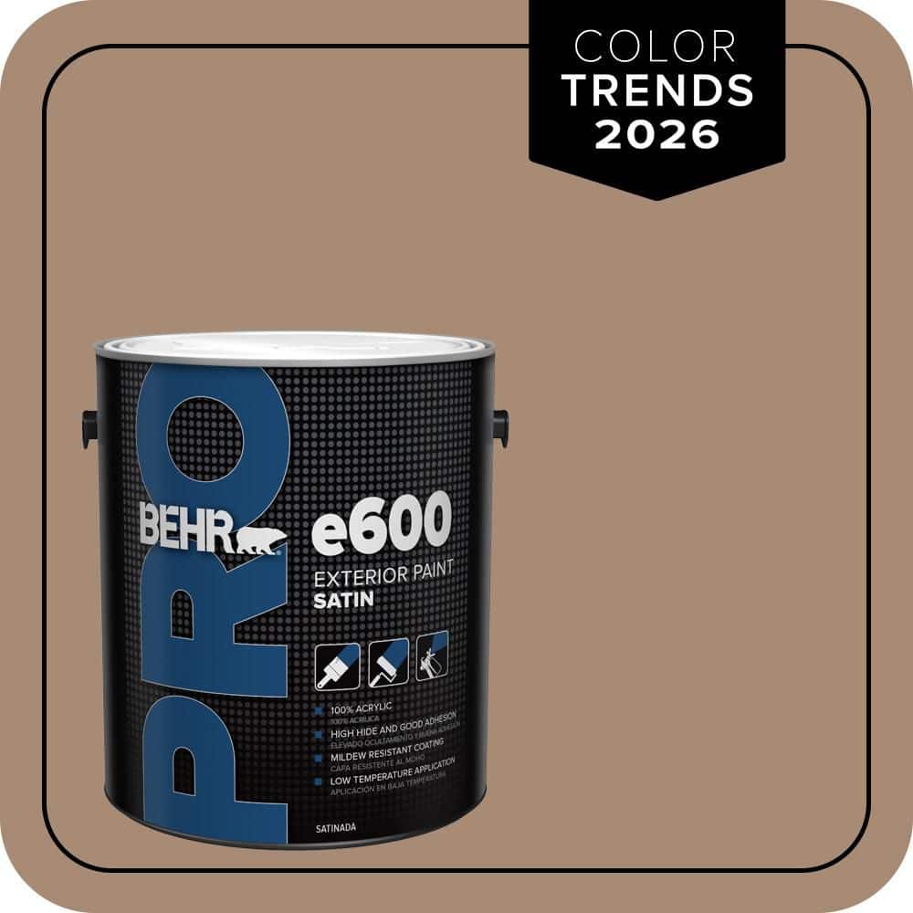 BEHR PRO 1 gal. #N240-5 Rodeo Tan Satin Enamel Exterior Paint
