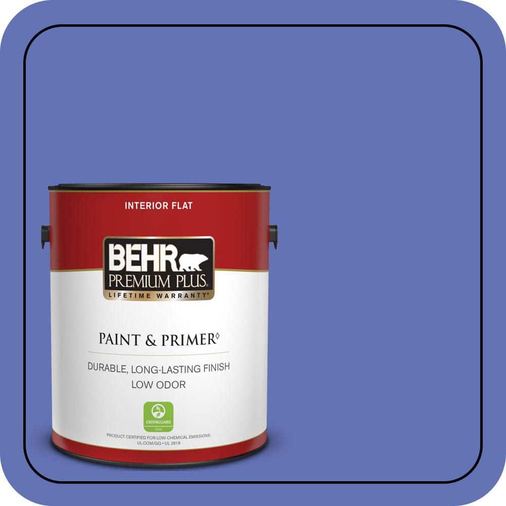 BEHR PREMIUM PLUS 1 gal. #P540-6 Wild Pansy Flat Low Odor Interior Paint & Primer (1)