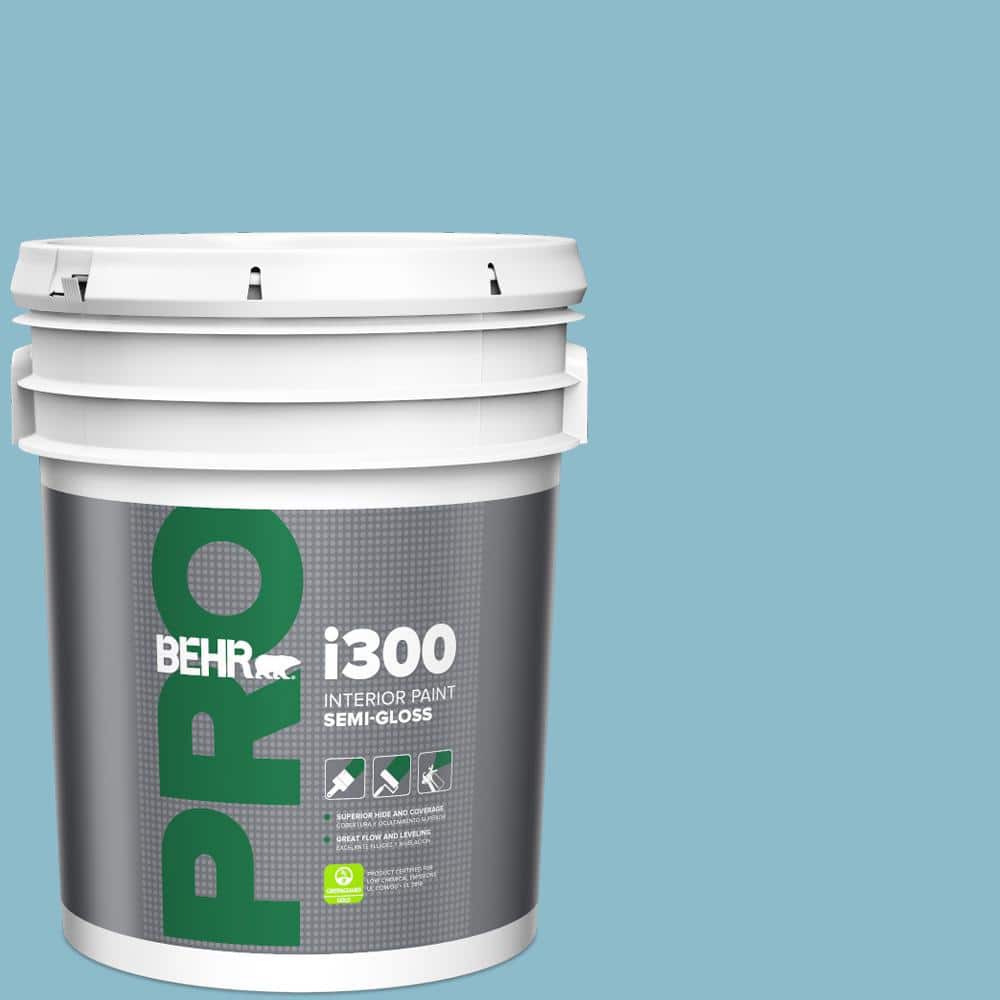 BEHR PRO 5 gal. #S460-3 Blue Echo Semi-Gloss Interior Paint