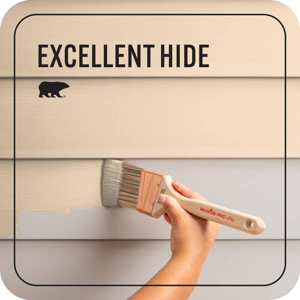 BEHR PREMIUM PLUS 1 qt. #PPH-13 Vanilla Cone Flat Exterior Paint & Primer (4)