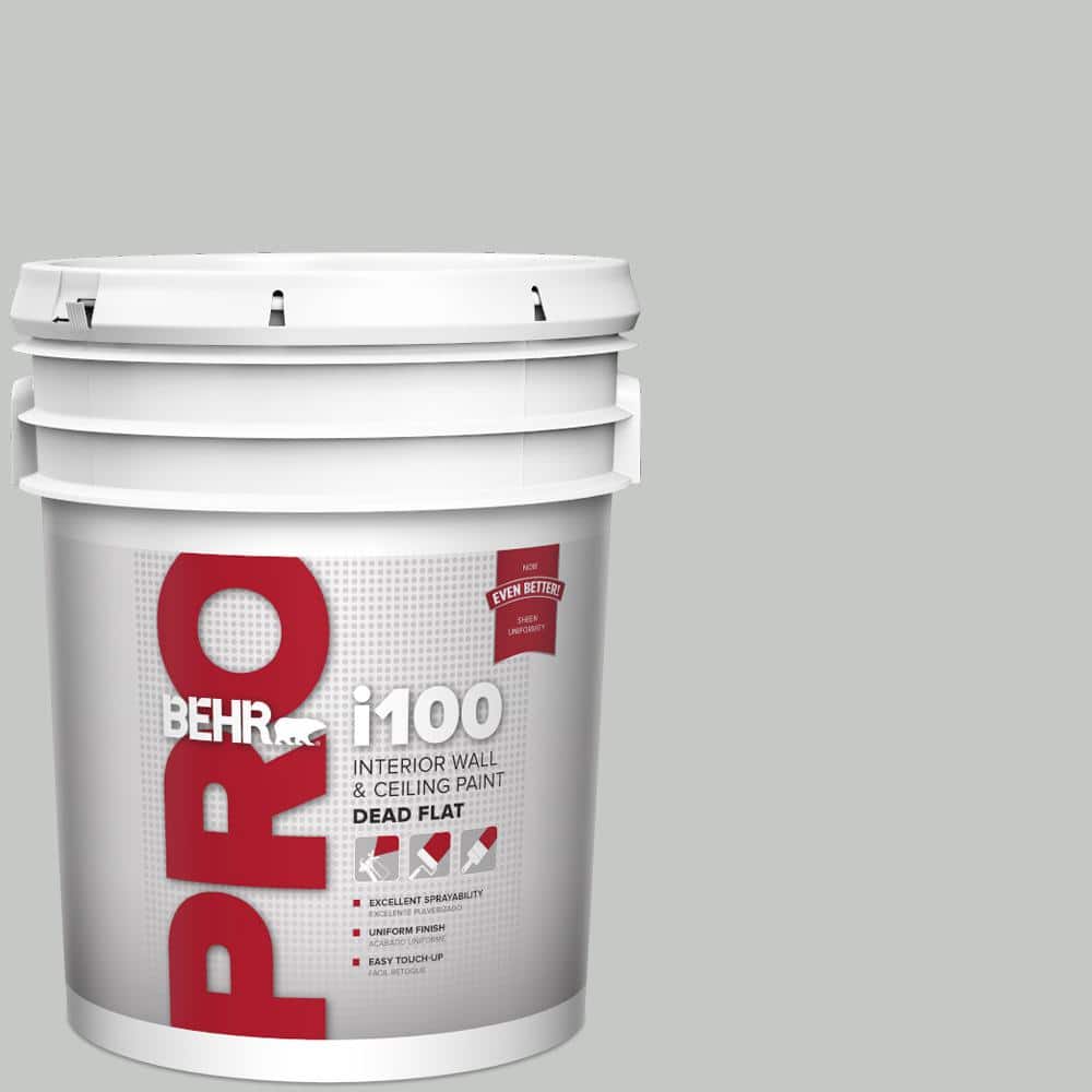 BEHR PRO 5 gal. #BNC-07 Frosted Silver Dead Flat Interior Paint (1)