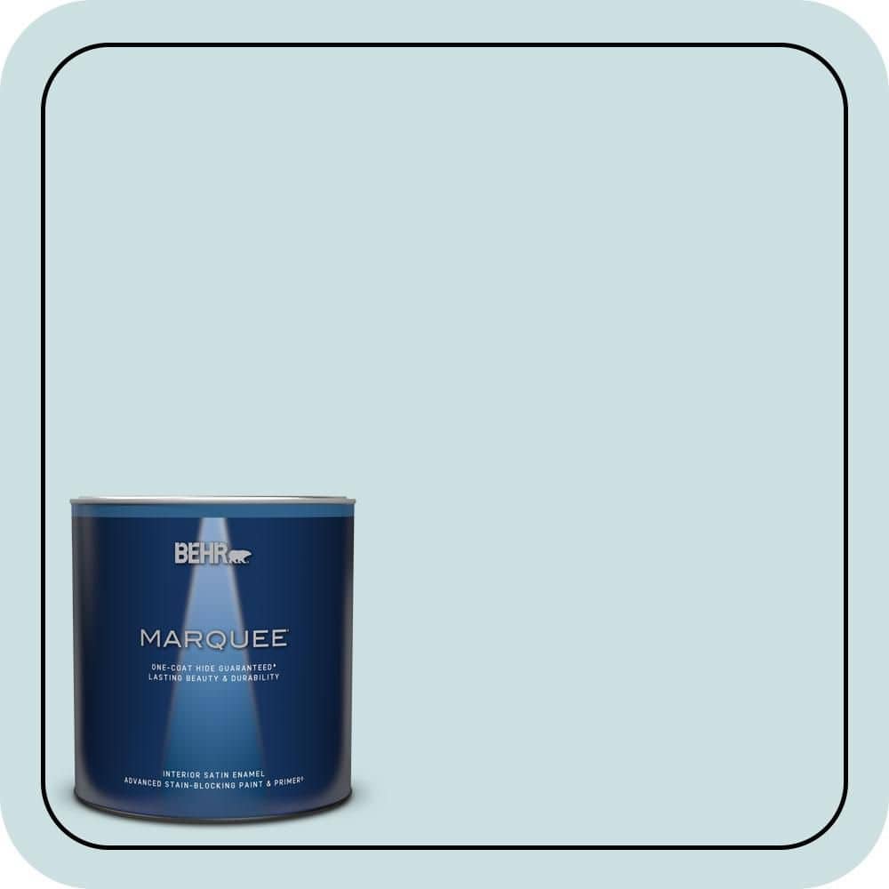 BEHR MARQUEE 1 qt. #S450-1 Beach Foam Satin Enamel Interior Paint & Primer