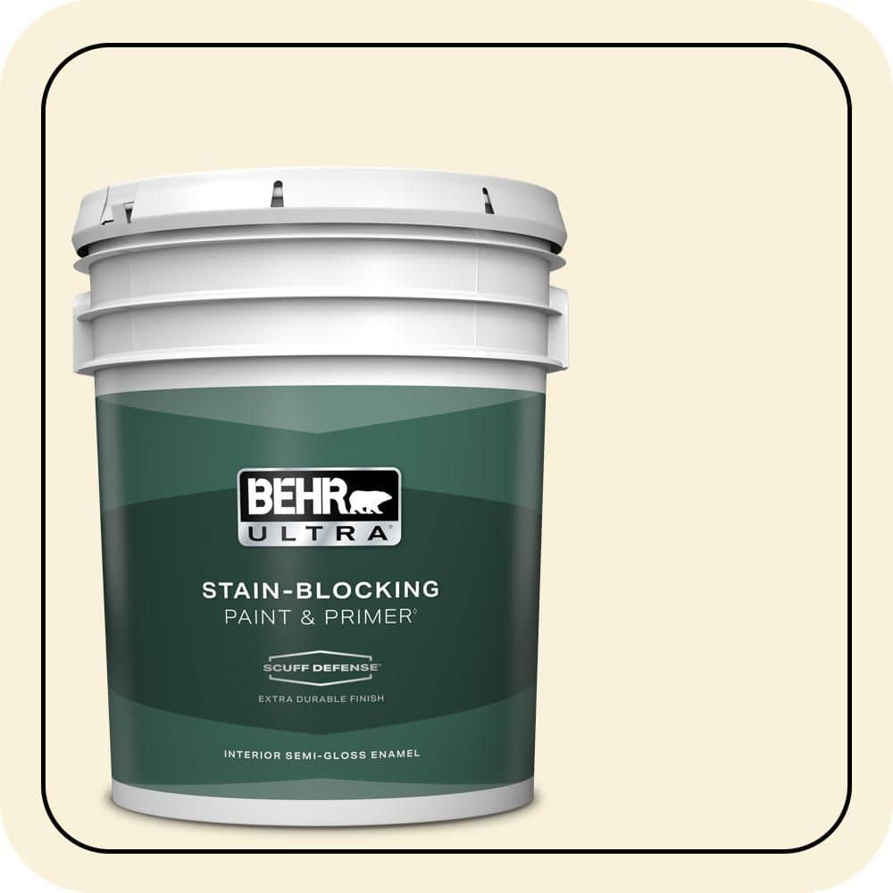 BEHR ULTRA 5 gal. #W-B-310 Glow Extra Durable Semi-Gloss Enamel Interior Paint & Primer