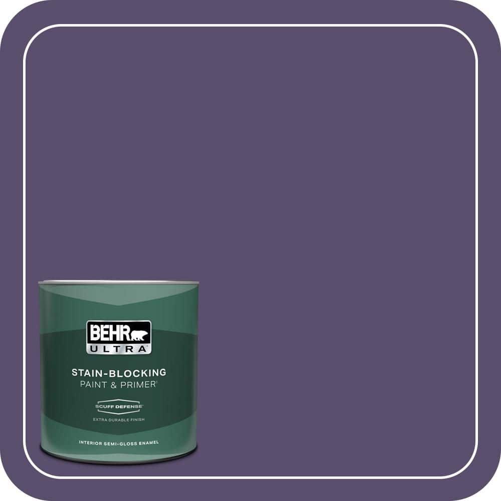 BEHR ULTRA 1 qt. #650D-7 Crowning Extra Durable Semi-Gloss Enamel Interior Paint & Primer