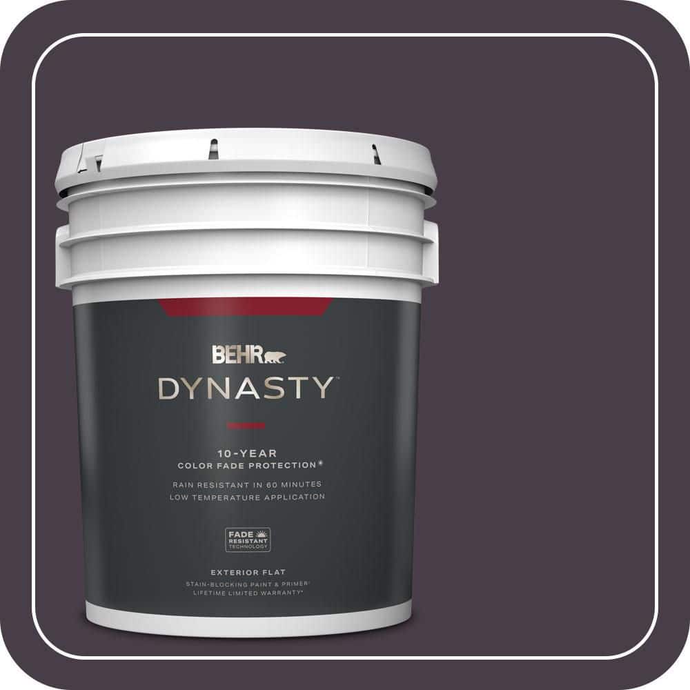 BEHR DYNASTY 5 gal. #PPU17-20 Eclectic Purple Flat Exterior Stain-Blocking Paint & Primer