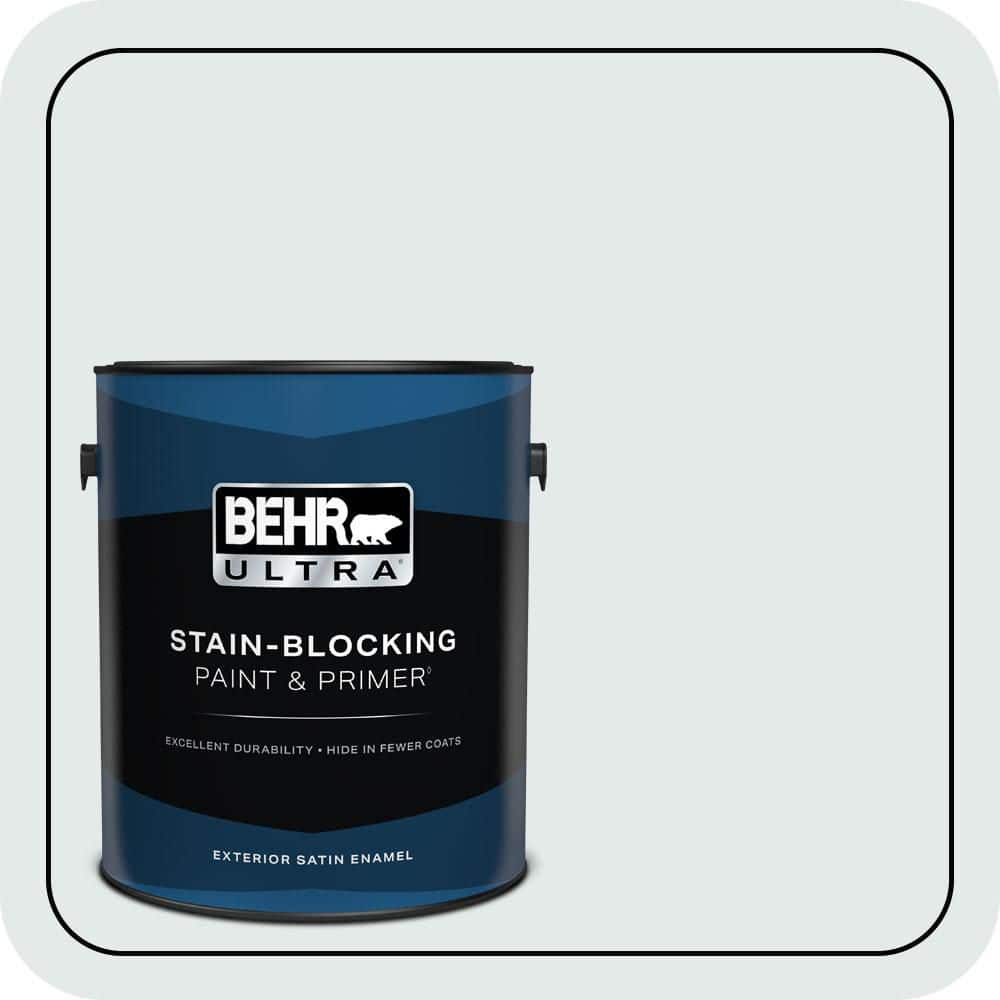 BEHR ULTRA 1 gal. #PWN-27 Blue Opal Satin Enamel Exterior Paint & Primer