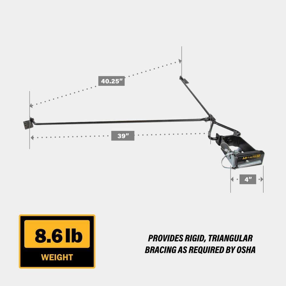 MetalTech Ultra-Jack 40-1/4 in. W x 39 in. D x 4 in. H Aluminum Pump Jack Brace for the Ultra-Jack Aluminum Scaffolding System (3)