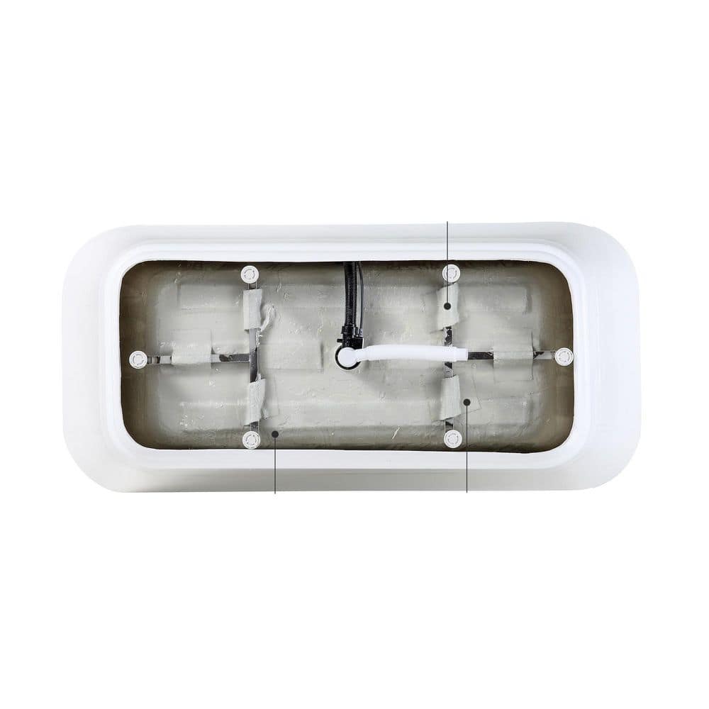TCYO 59 in. x 30 in. Acrylic Freestanding Soaking Bathtub with Center Drain in Glossy White (3)