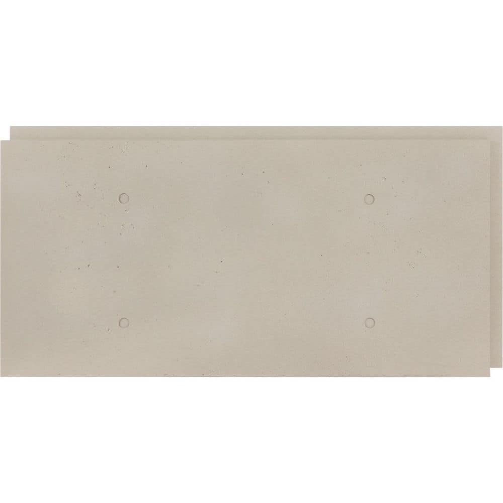 Ekena Millwork EverStone Smooth-Face Cinder Block Faux Concrete Panel, 81 1/4"W x 9"H x 1"D, Smokey Pearl (1)