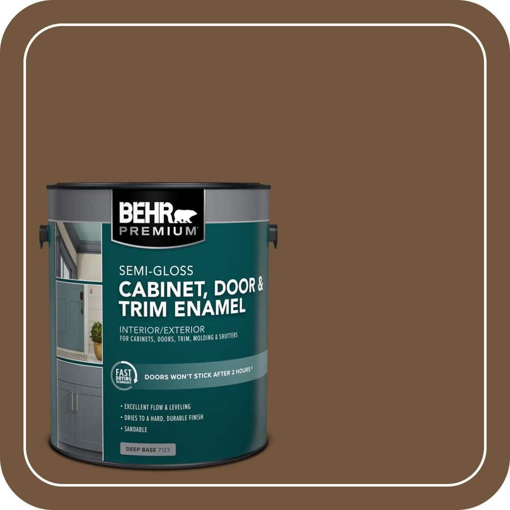 BEHR PREMIUM 1 gal. #MQ2-09 Clockworks Semi-Gloss Enamel Interior/Exterior Cabinet, Door & Trim Paint