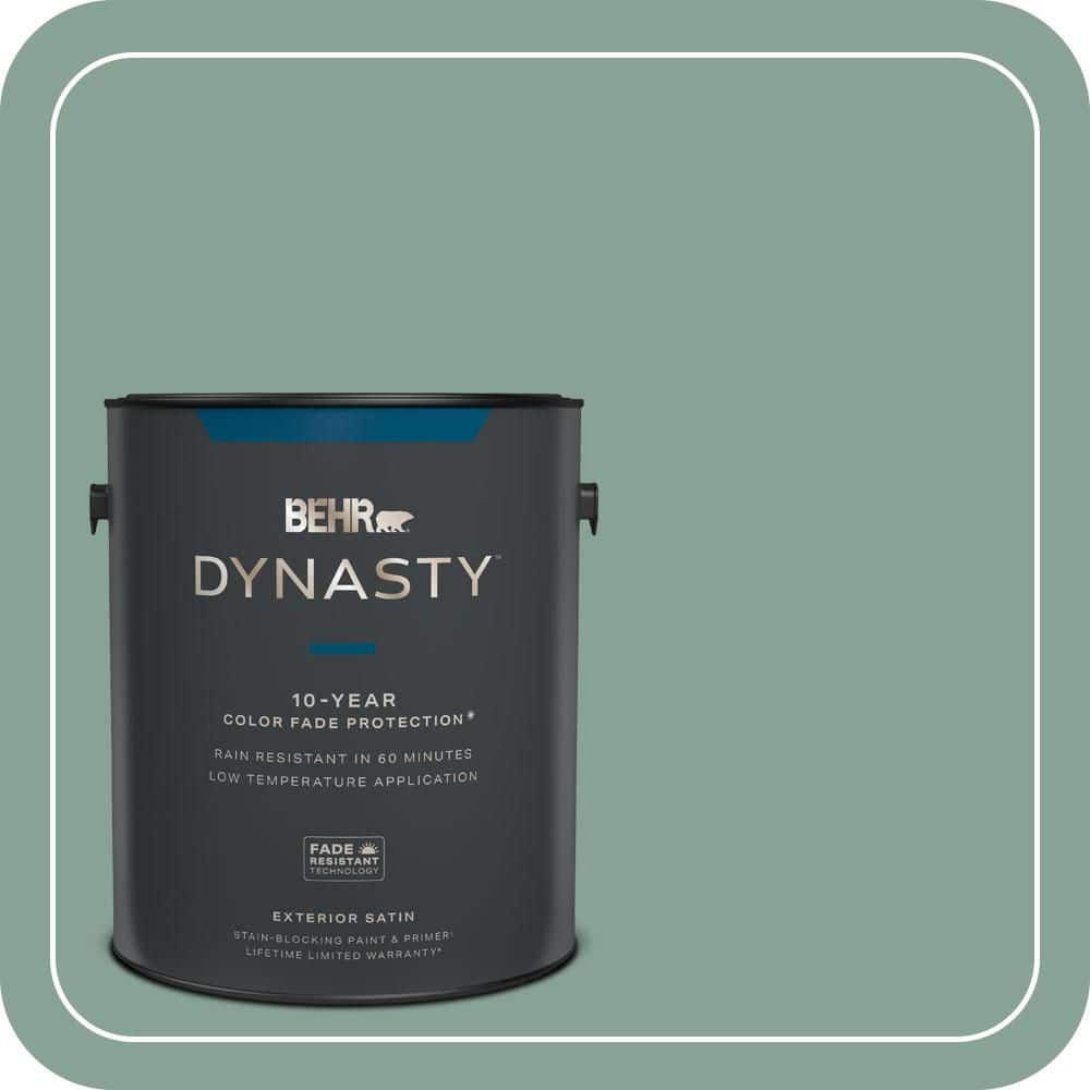 BEHR DYNASTY 1 gal. #T16-12 Modern Mint Satin Enamel Exterior Stain-Blocking Paint & Primer