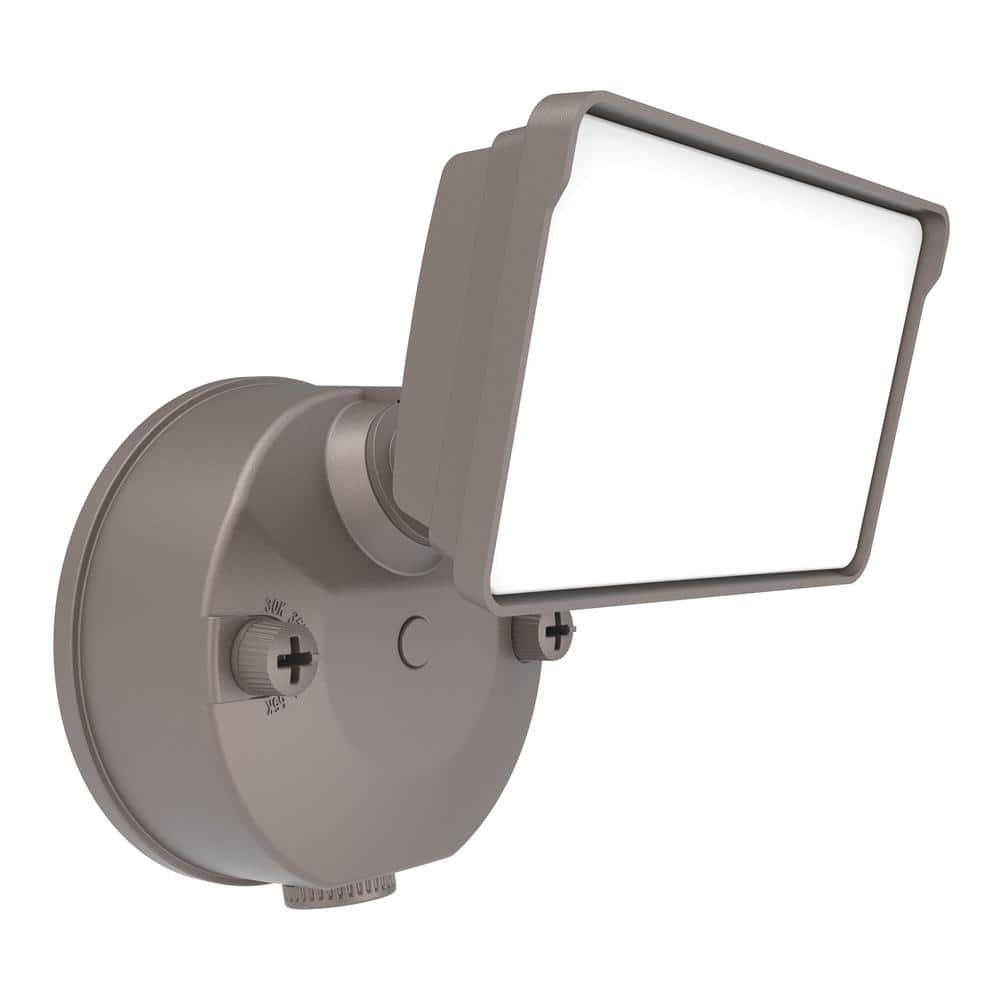 HALO 150-Watt Equivalent, 3000 Lumen, Integrated LED, Dusk to Dawn Flood Light, Bronze (2)