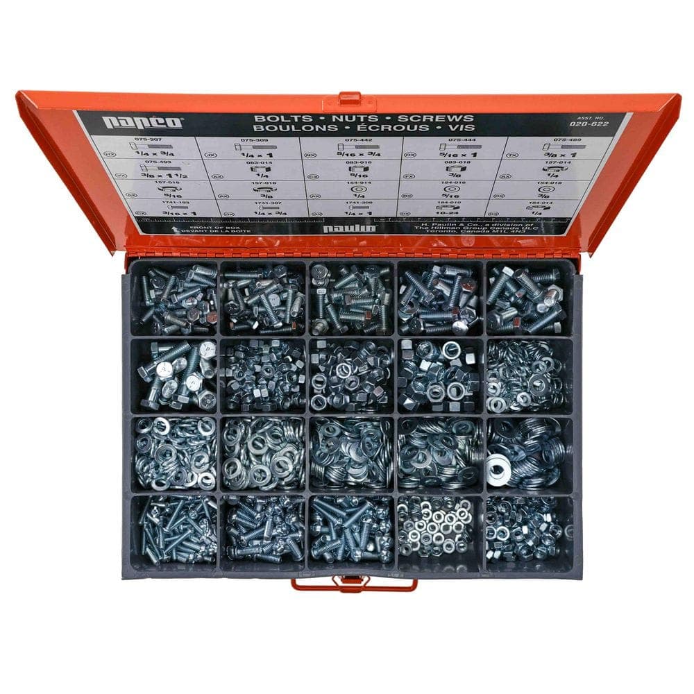 Unbranded Steel Bolt, Nut, Washer Assorted Master Pro Kit (1512-Pieces) (3)