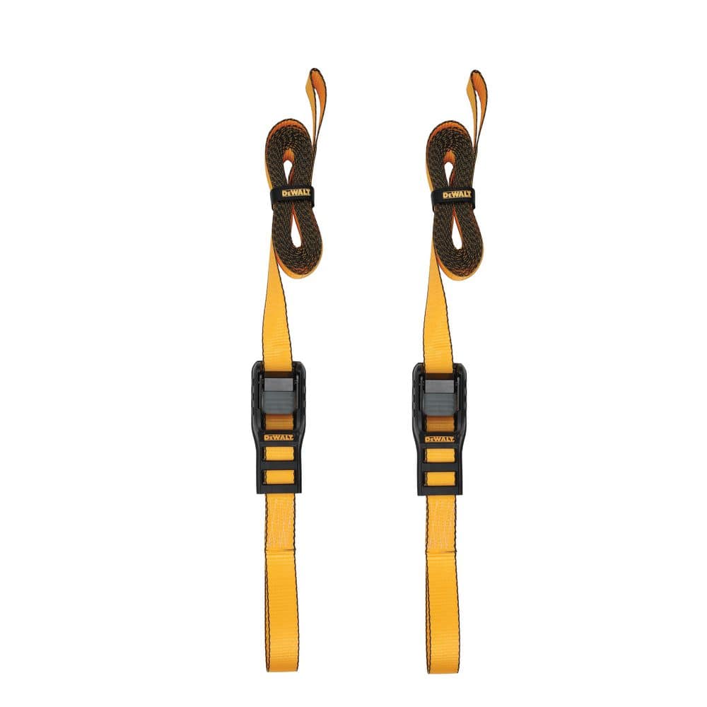 DEWALT Lashing Straps Tie-Downs, 2-Pack-1.25 Inch x 14 Feet, 2,000 lbs Break Strength