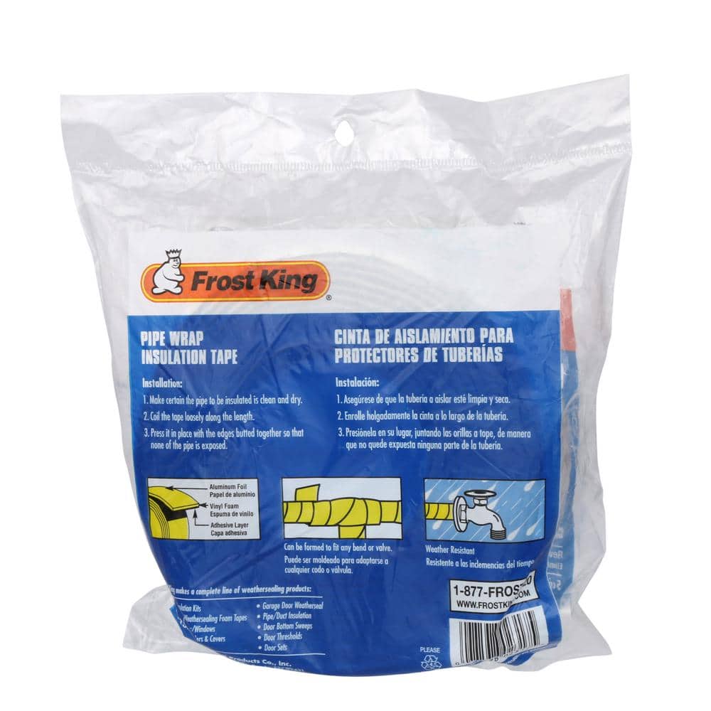 Frost King 2 in. x 15 ft. Foam and Foil Pipe Wrap Insulation Tape (4)
