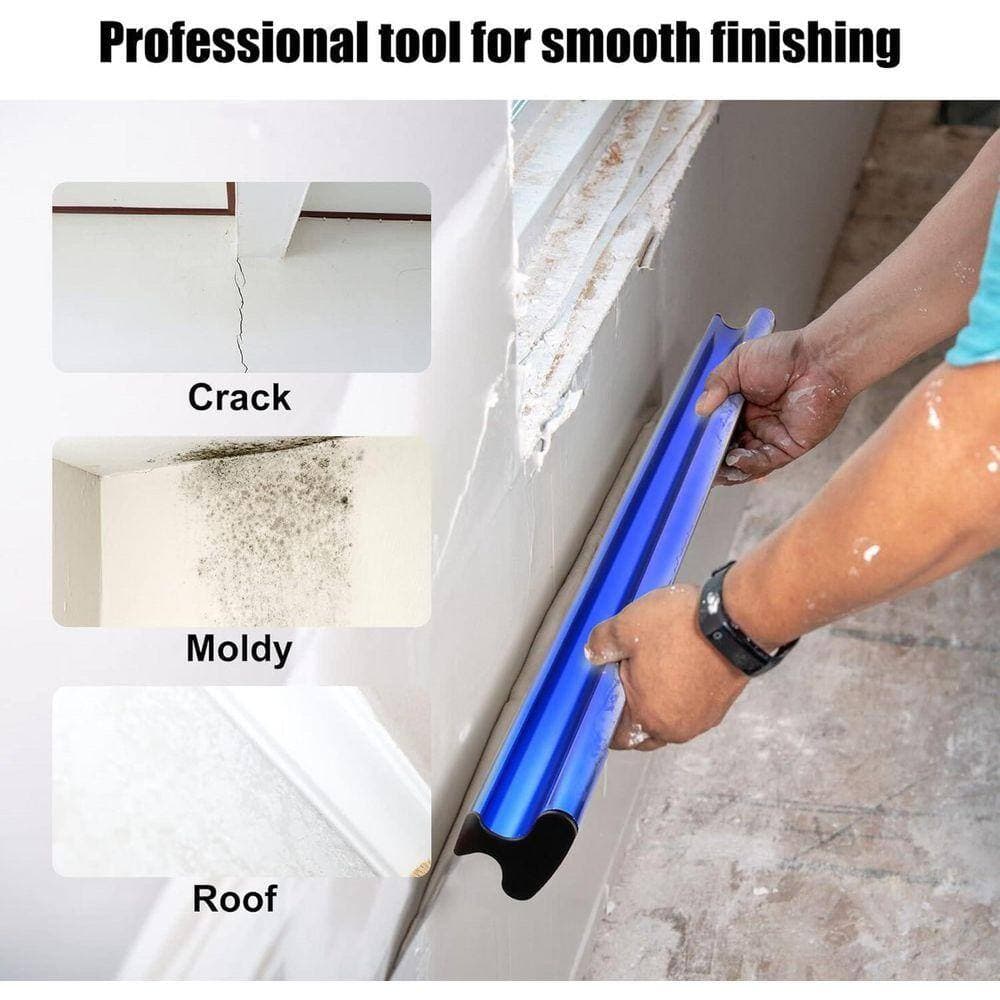 KIWDZFU 22 in. Drywall Skimming Blade Stainless Steel Blade, Smoothing and Knockdown Drywall Trowel High-Impact End Caps (2)