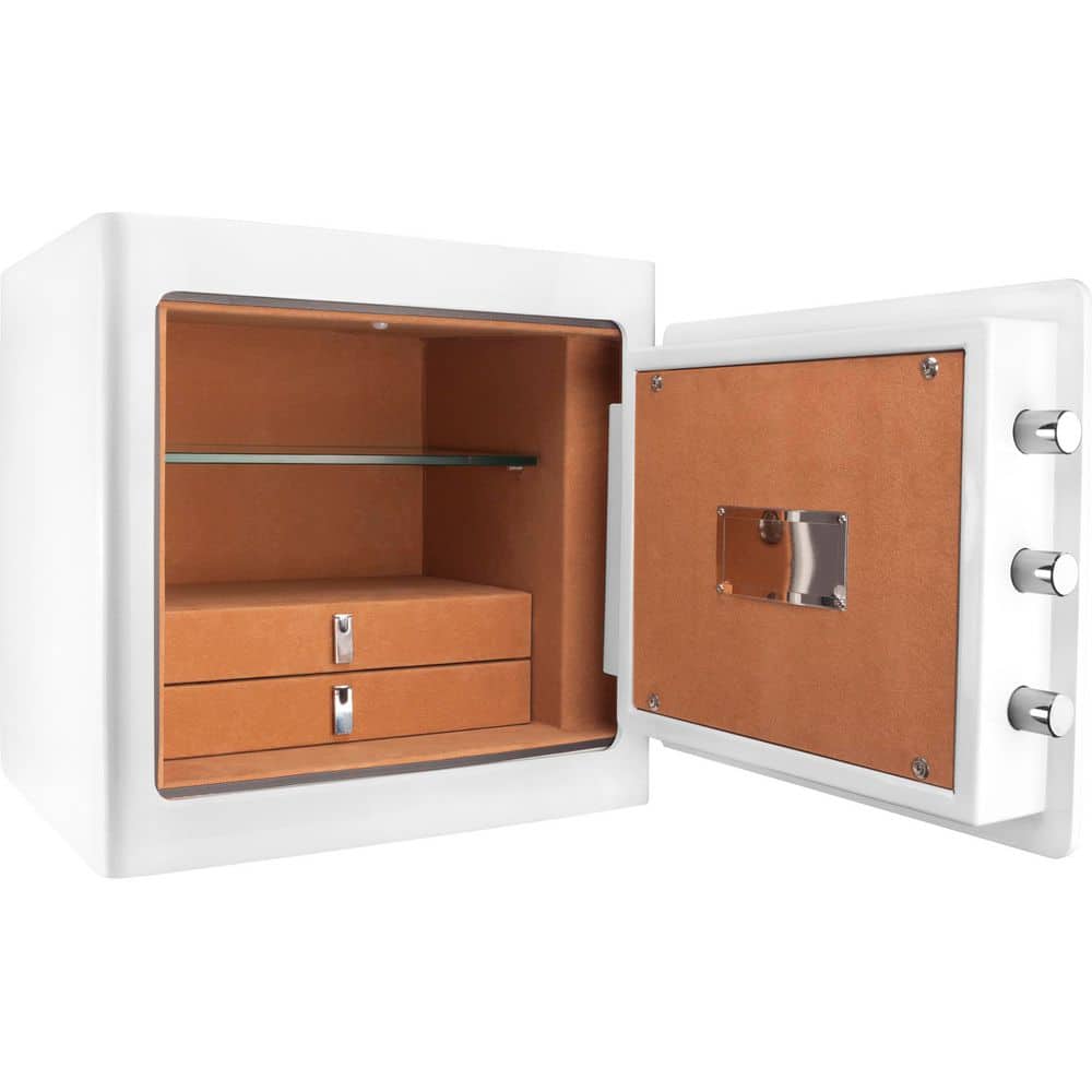 BARSKA White Fireproof Keypad Jewelry Safe Tan Interior (2)