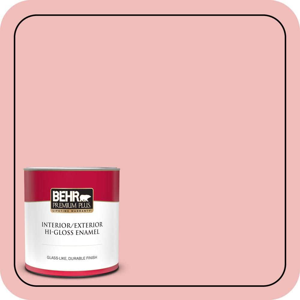 BEHR PREMIUM PLUS 1 qt. #CE-01 Alpenglow Hi-Gloss Enamel Interior/Exterior Paint & Primer (1)