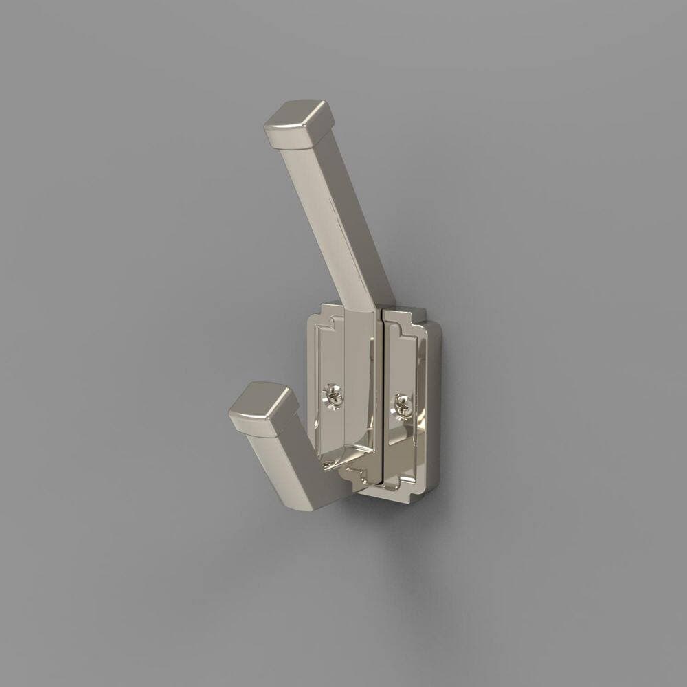 BELWITH-KEELER Coventry Collection Hook Backplate 2.31 Inch x 1.75 Inch Polished Nickel Finish Cabinet Backplate (2)