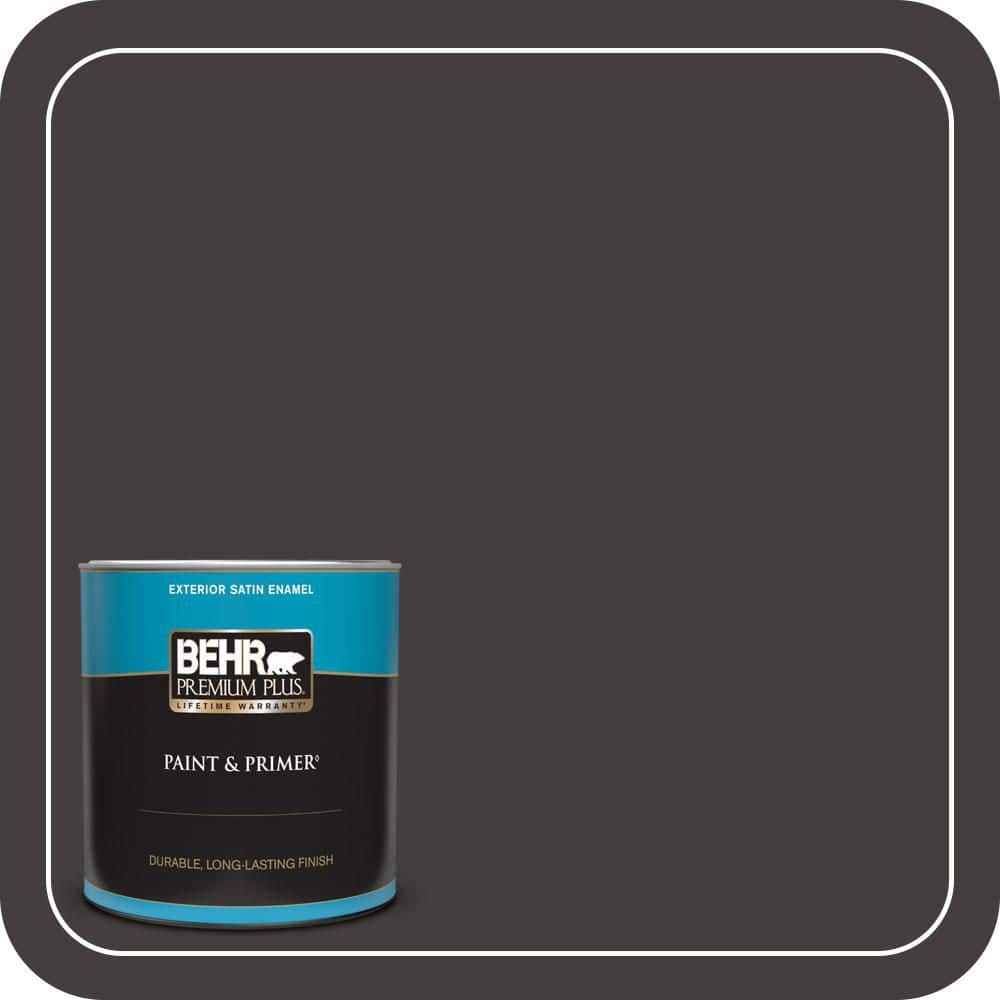 BEHR PREMIUM PLUS 1 qt. #MQ1-35 Off Broadway Satin Enamel Exterior Paint & Primer