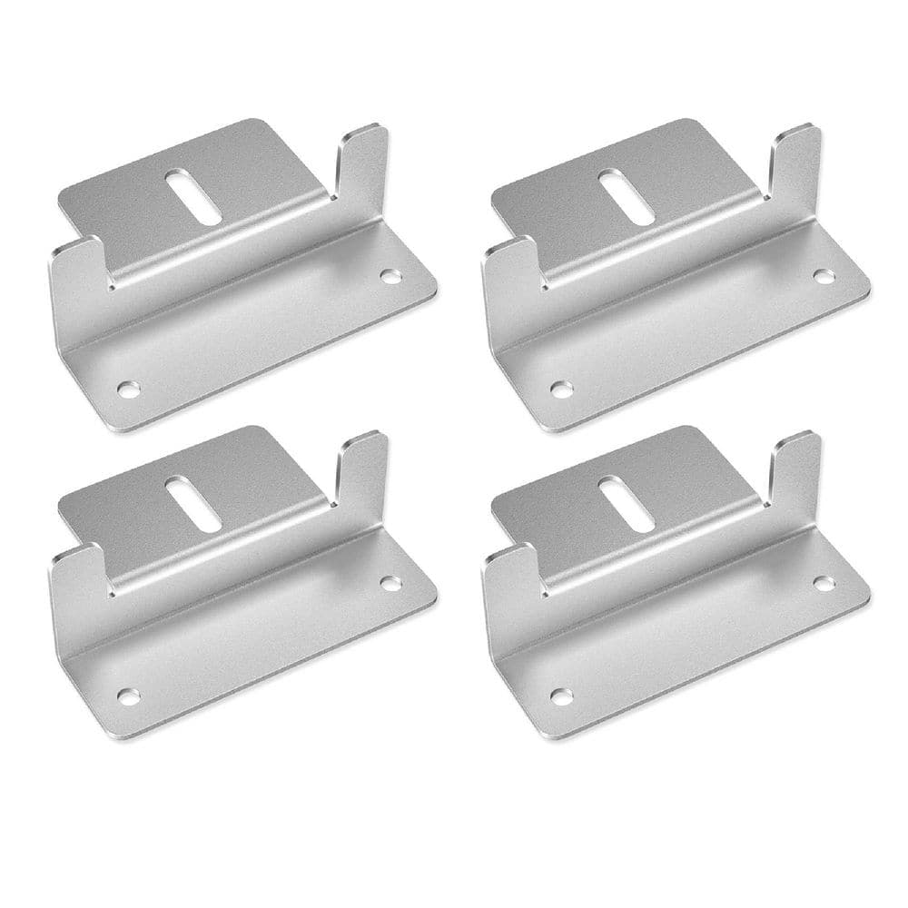 Vrbgify Aluminum Solar Panel Z Brackets Mount for Roof, RV, Boat, Wall, Caravan, Yacht & Off-Grid Installations (Set of 4) (1)
