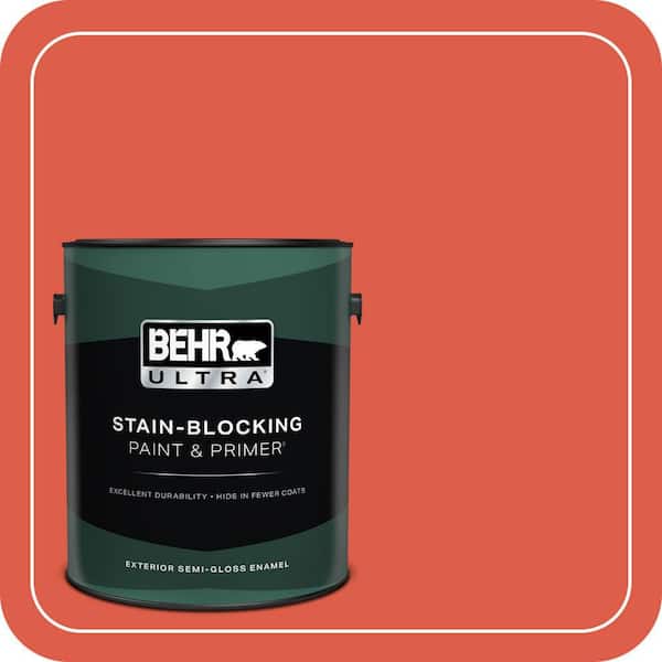 BEHR ULTRA 1 gal. #P180-6 Pimento Semi-Gloss Enamel Exterior Paint & Primer (2)