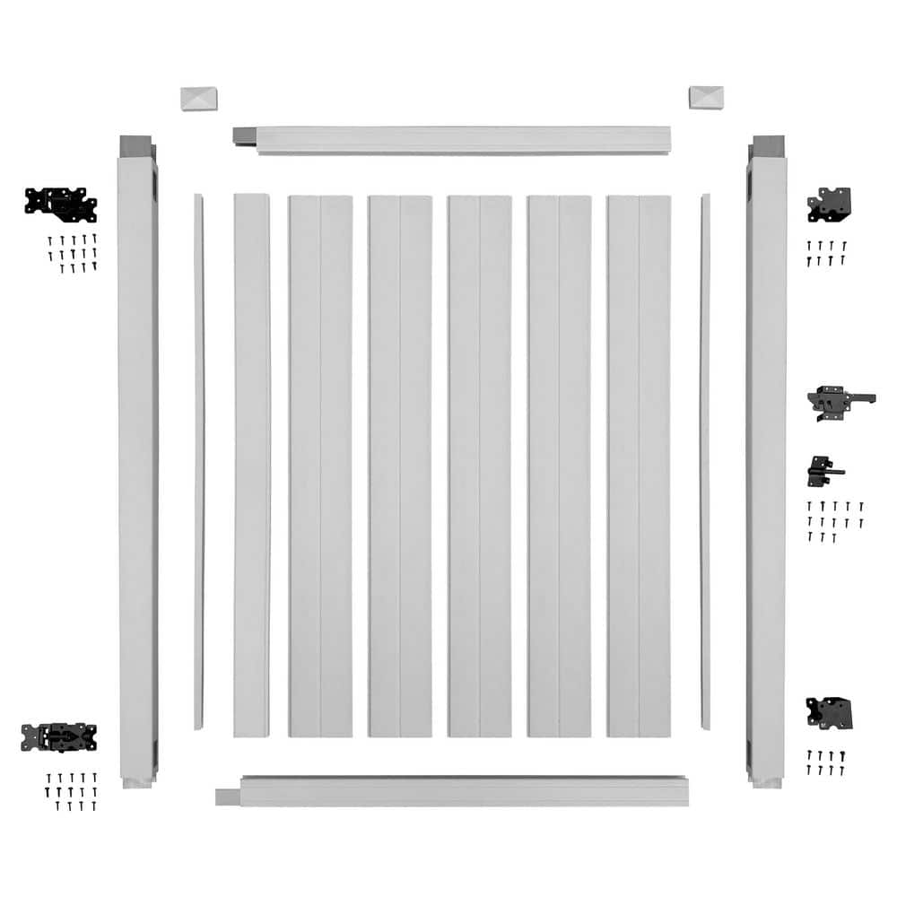 CREATIVE SURFACES 4 ft. W x 6 ft. H White Unassembled Vinyl Ivory Fence Gate (3)