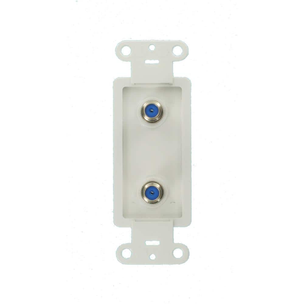 Leviton White 1-Gang Data Jack Wall Plate (1-Pack) 40682-W (3)