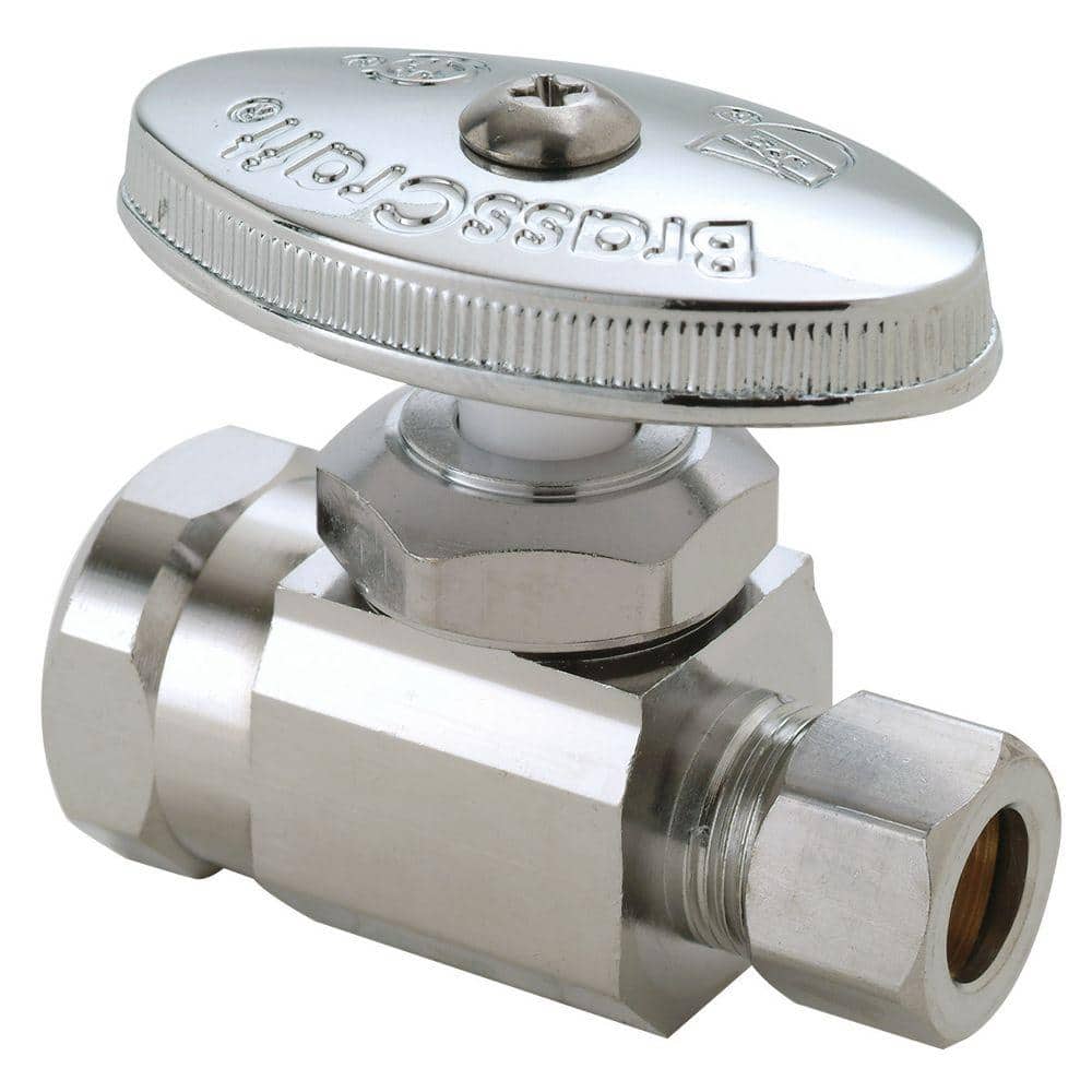 BrassCraft . FIP Inlet 3/8 in. Comp Outlet Multi Turn Valve